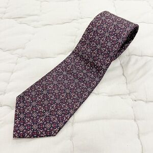 Vintage Mens Neck Tie 100% Silk Bert Pulitzer USA Made Burgundy Formal Office
